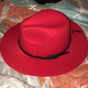 Red fedora for women